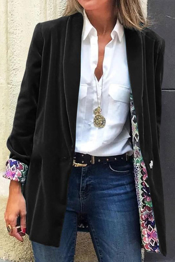 For Eternity Reversible Retro Print Blazer