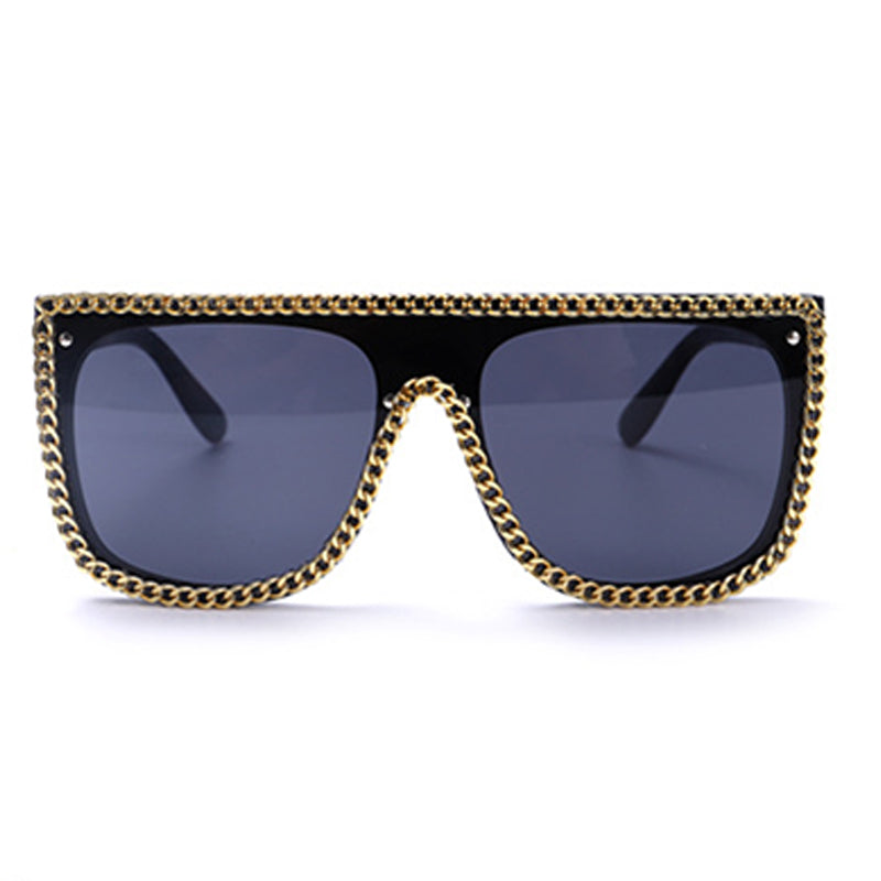 Casual Daily Patchwork Chains Sunglasses