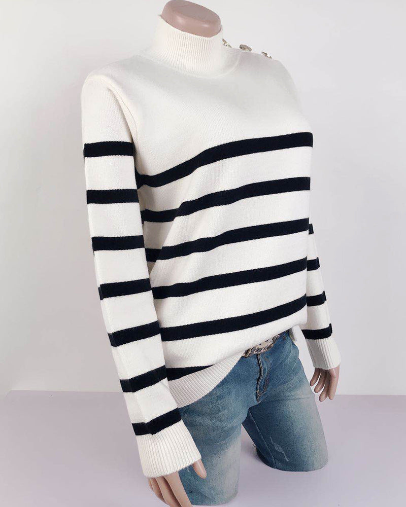 Color Blend Long Sleeve Pullover Top
