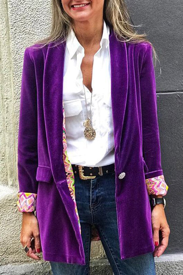 For Eternity Reversible Retro Print Blazer