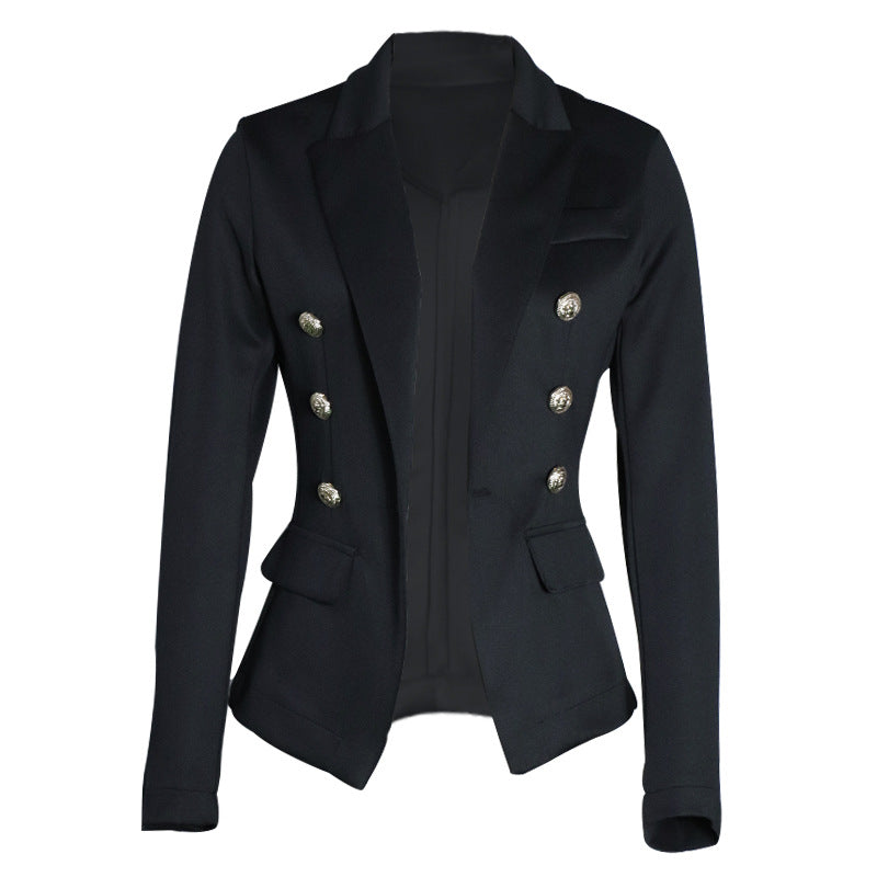 Lapel Collar Double Breasted Tailored Blazer