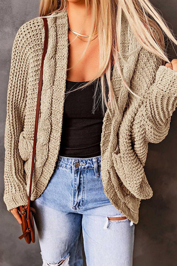 Full of Grace Pocketed Cable Knit Cardigan