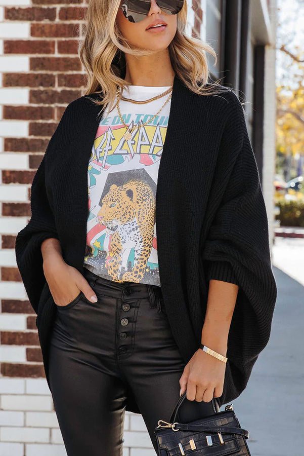 City Girl Knit Dolman Sleeve Cardigan