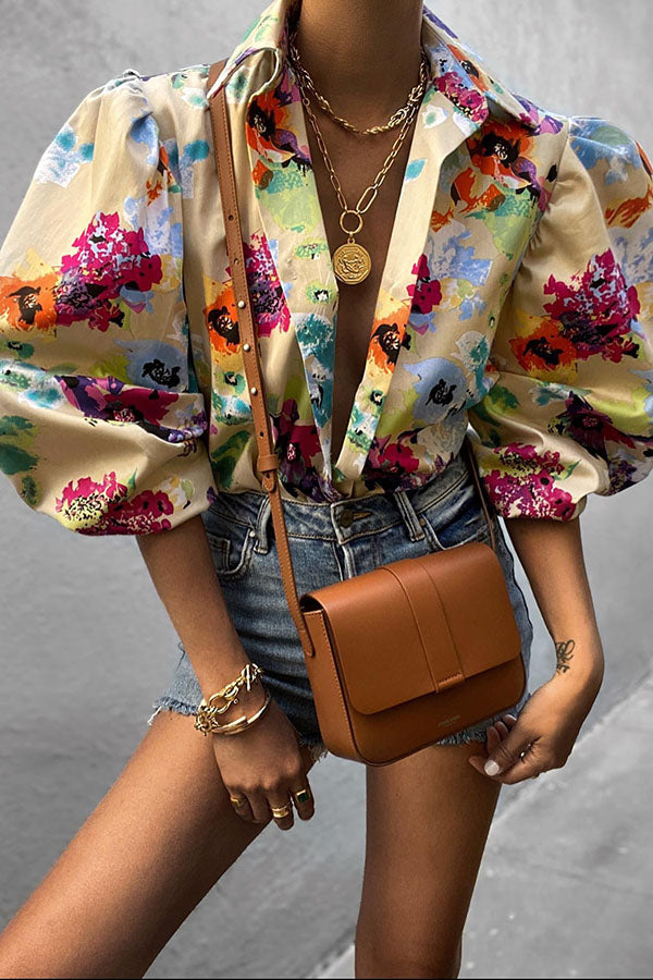 Blissful Mindset Floral Vacation Blouse