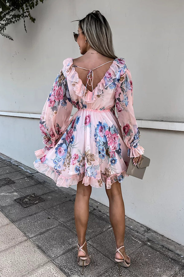 Create Your Dream Life Floral Ruffle Dress