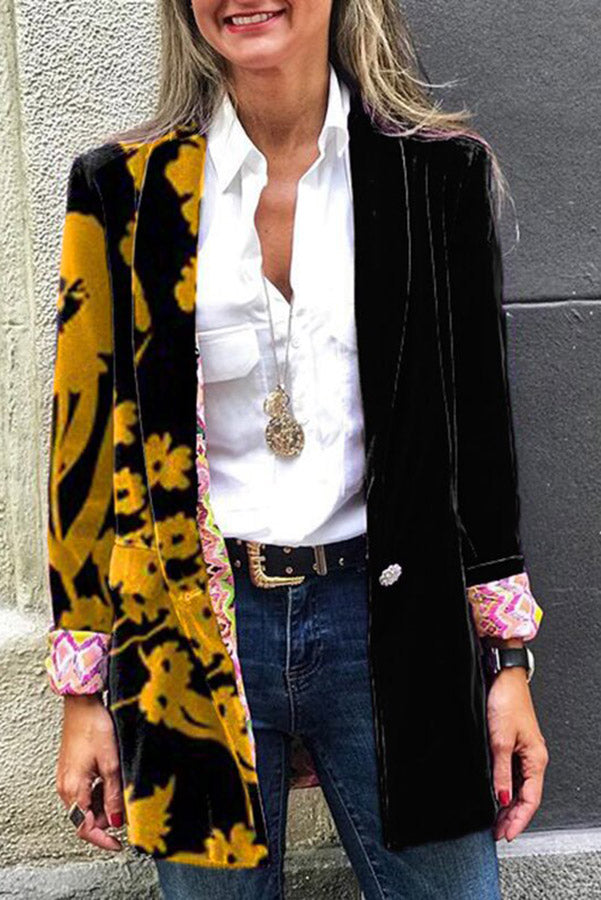 For Eternity Reversible Retro Print Blazer