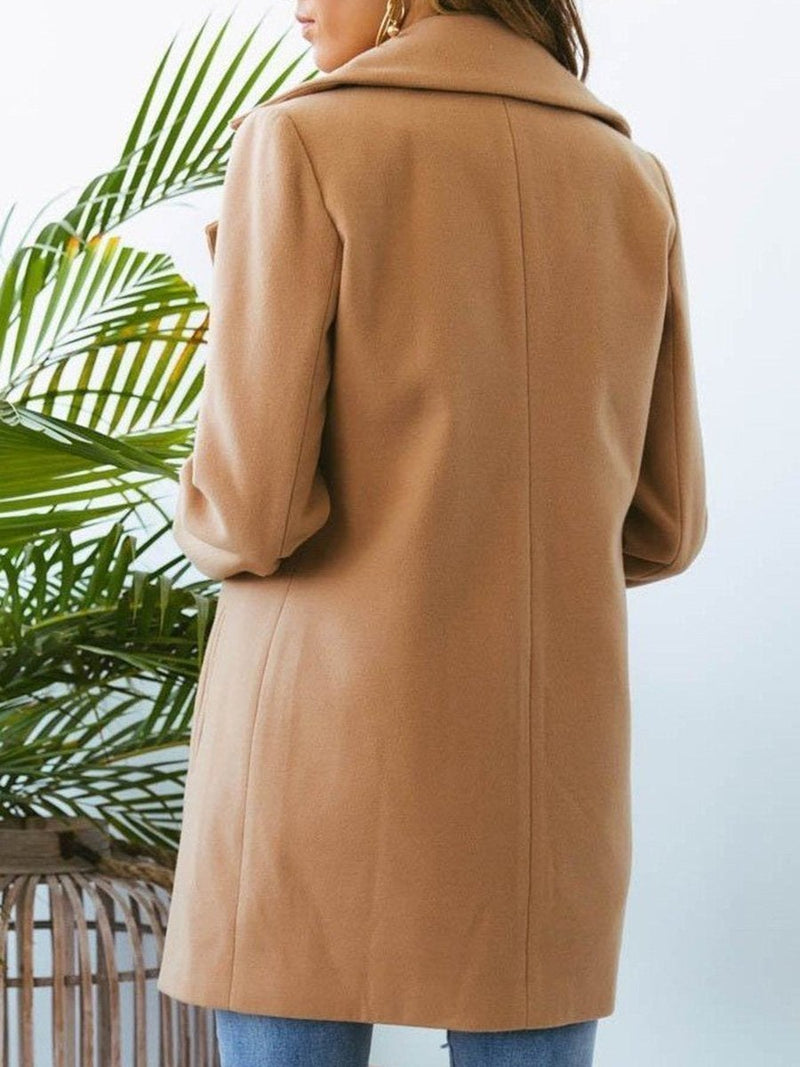 Fashion Spring Pocket Teina Coat Camel - Landing Closet