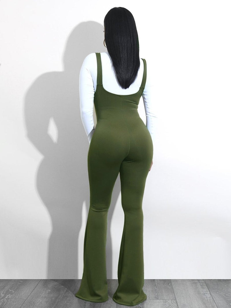 Backless Tight-fitting Bodysuit Jumpsuit - Landing Closet