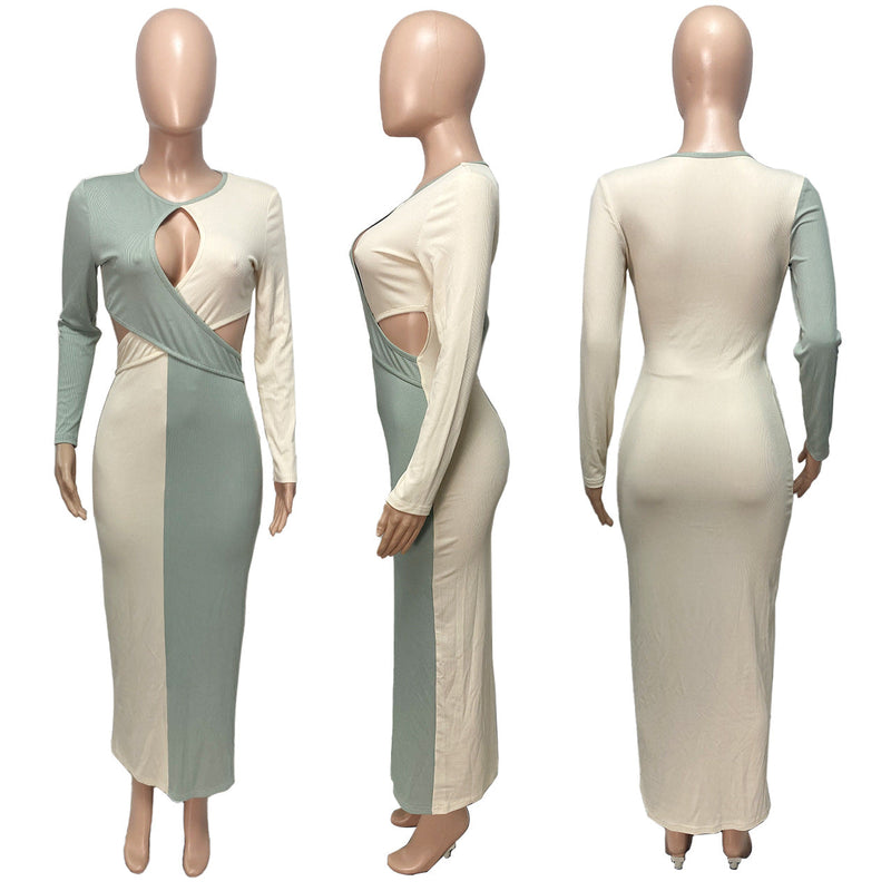 Sexy Long Sleeve Bodycon Maxi Dress