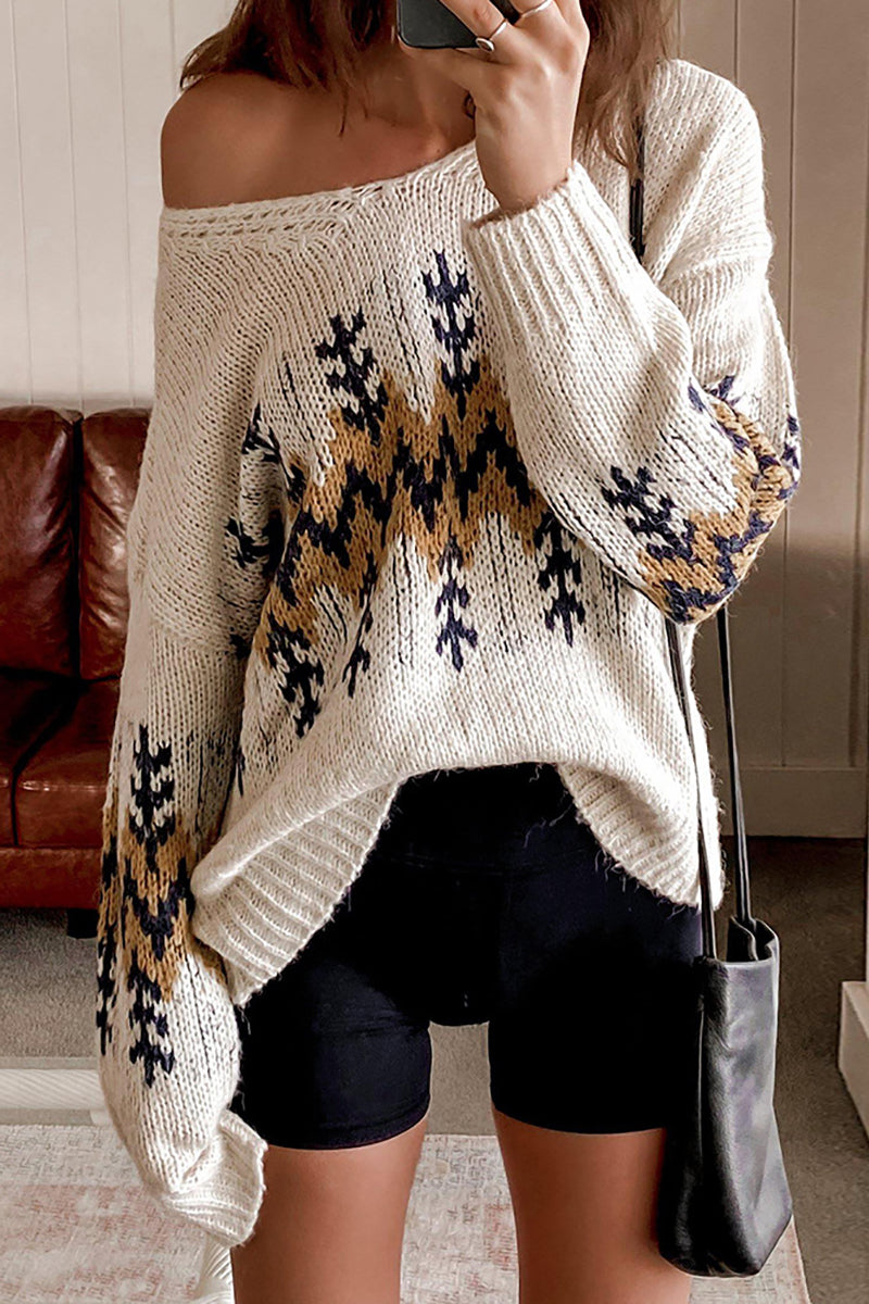 Christmas Tree V Neck Sweater