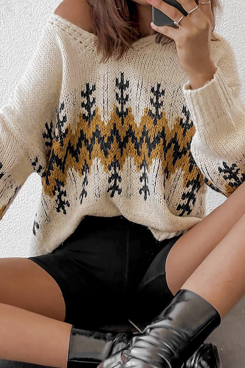 Christmas Tree V Neck Sweater