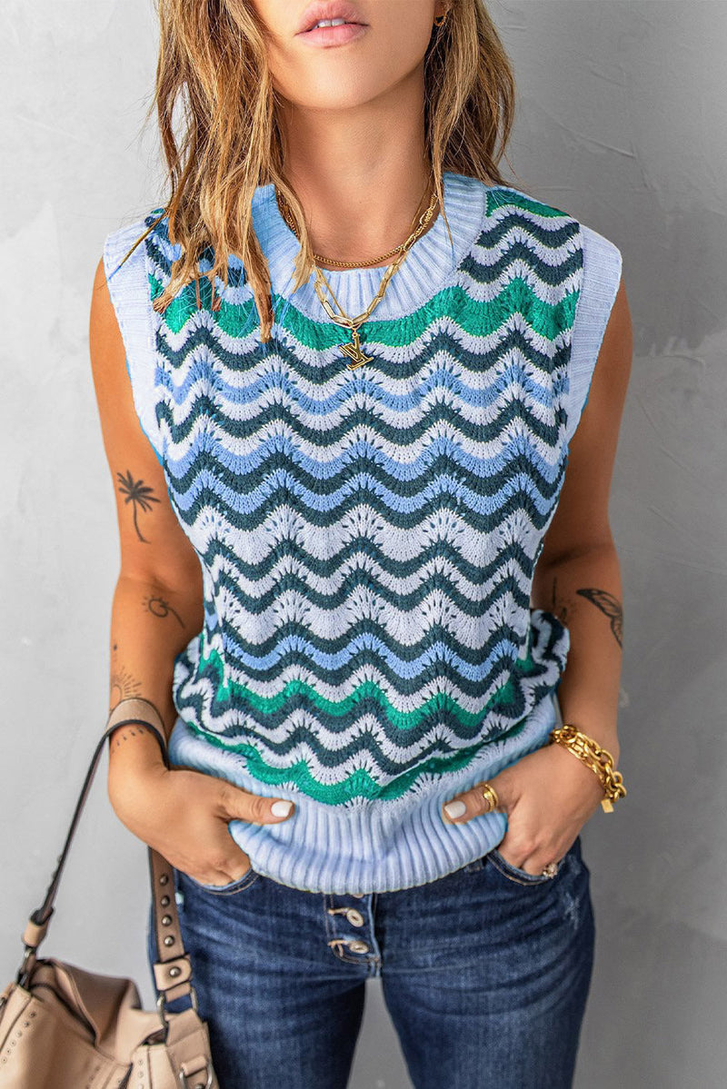 Knit Rainbow Tank Sweater