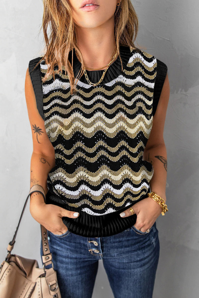 Knit Rainbow Tank Sweater