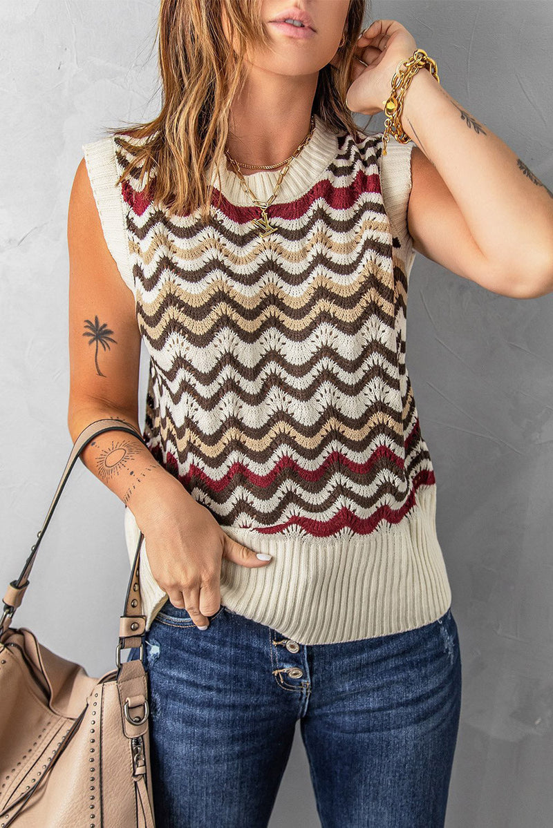 Knit Rainbow Tank Sweater