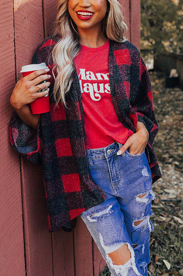 Full of Warmth Loose Check Cardigan