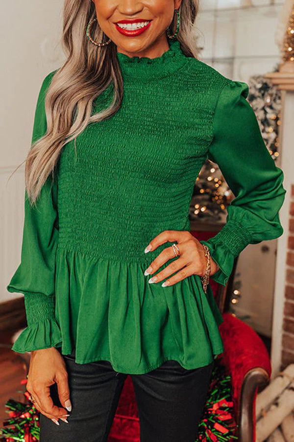 Prettier In The Fall Smocked Stretch Top