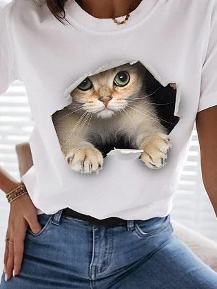 Fashion Animal Print Short-sleeved T-shirt