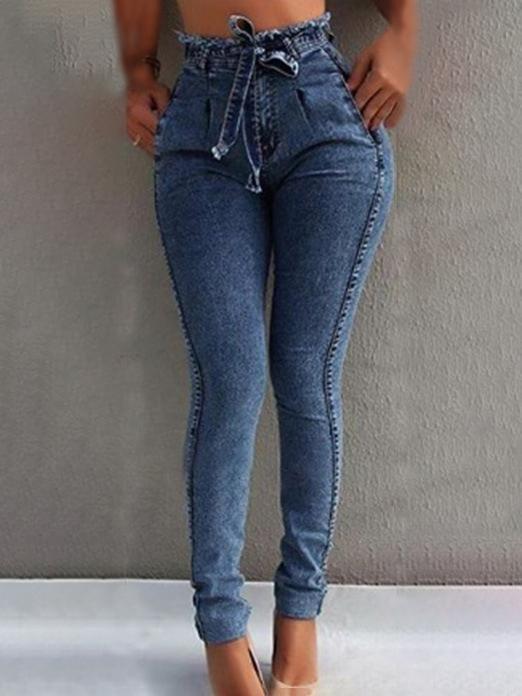 Fashion Women's Trousers Slim Fit Stretch Jeans
