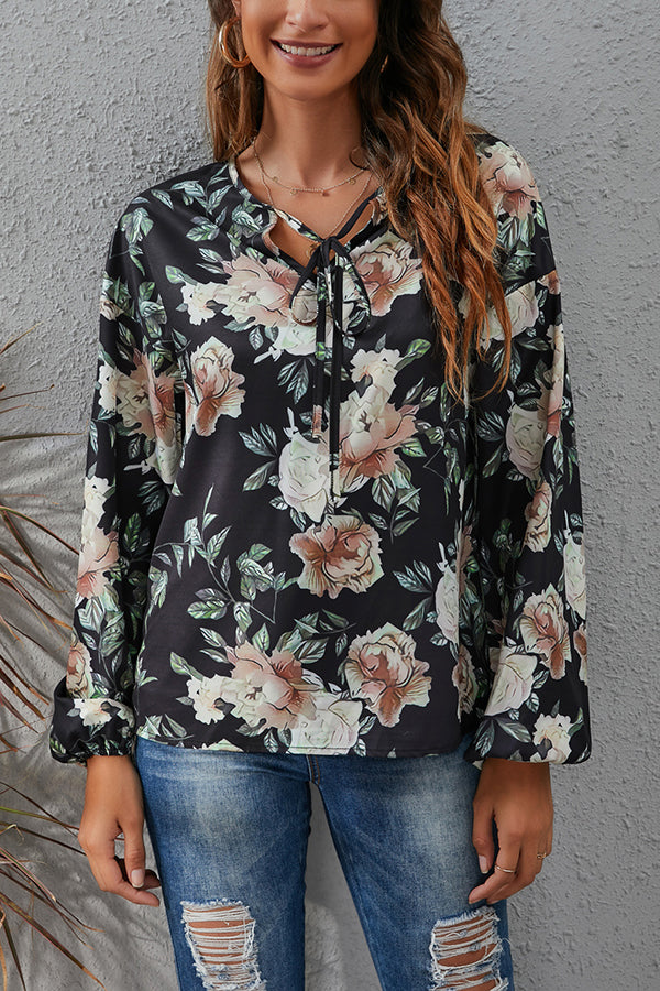 Night Time Garden Floral Blouse