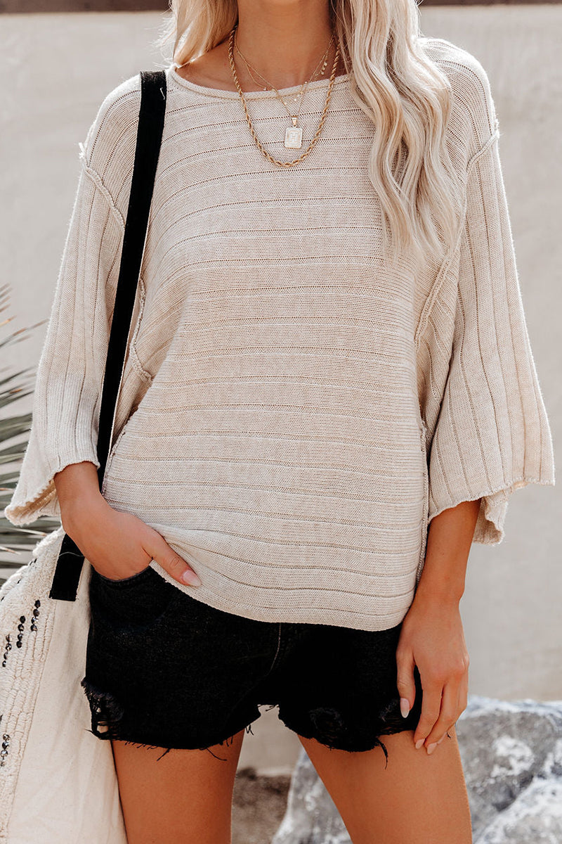 Dew Shoulder Dolman Sleeve Sweater