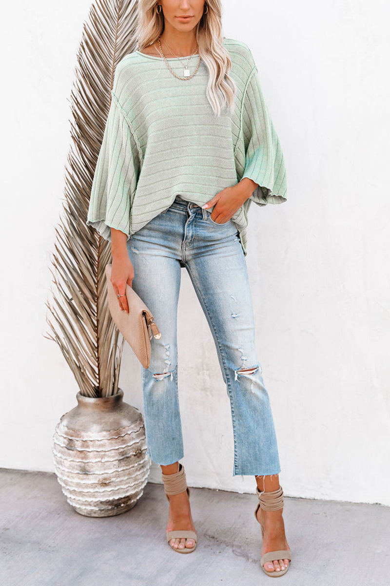 Dew Shoulder Dolman Sleeve Sweater