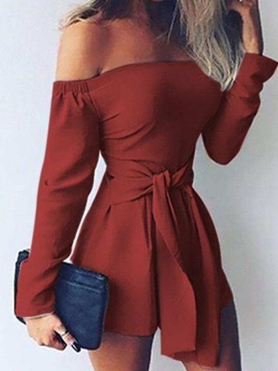 One-Shoulder Long Sleeve Paillette Jumpsuit