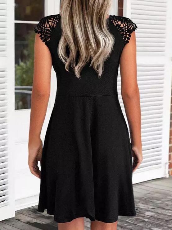 Sleeveless Deep V-Neck Glamorous Mini Dress