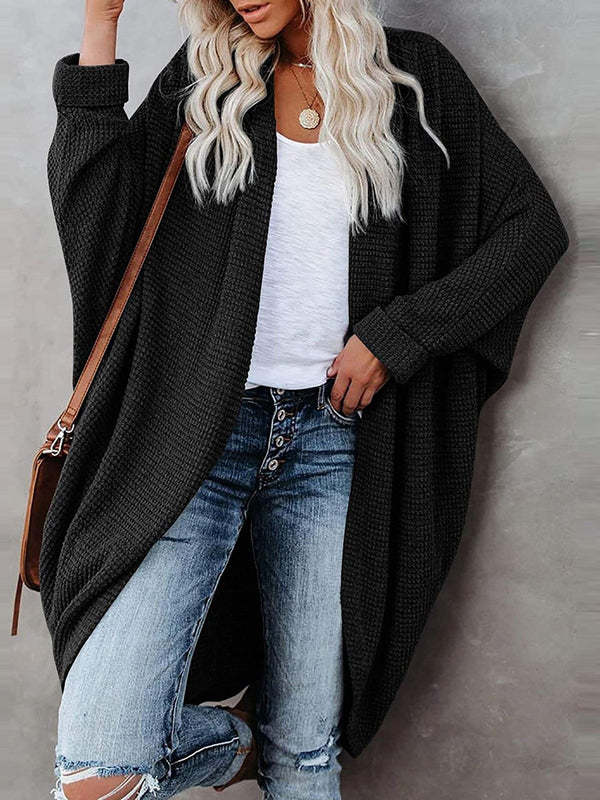 Women's Cardigans Bat Long Sleeve Mid-Length Knitted Cardigan