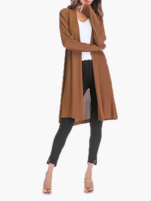 Women's Cardigans Casual Solid Long Sleeve Cardigan