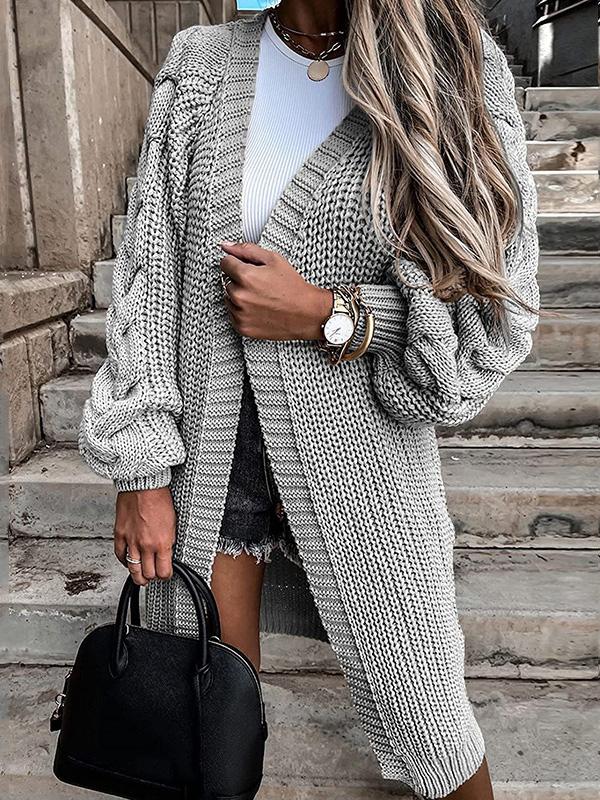 Women's Cardigans Loose Long Sleeve Knitted Sweater Cardigan