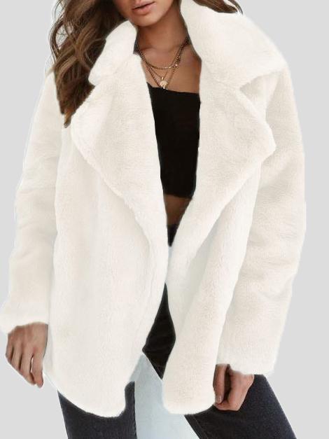 Women's Coats Large Lapel Loose Comfortable Woolen Coat