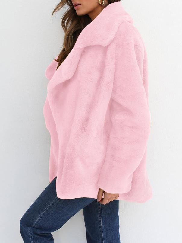 Women's Coats Large Lapel Loose Comfortable Woolen Coat