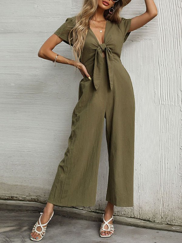 Women's Jumpsuits Sexy Casual Nine Wide Leg Jumpsuit