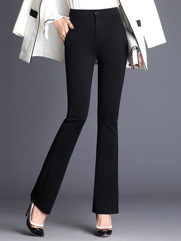 Women's Pants Straight Stretch Casual Flared Trousers