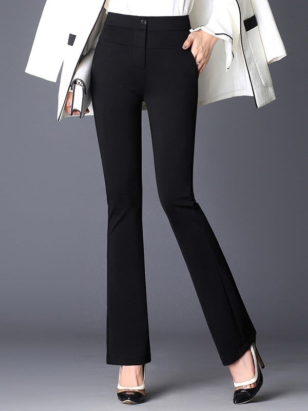 Women's Pants Straight Stretch Casual Flared Trousers