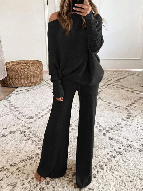 Women's Sets Pure Long Sleeve Casual Two-Piece Suit