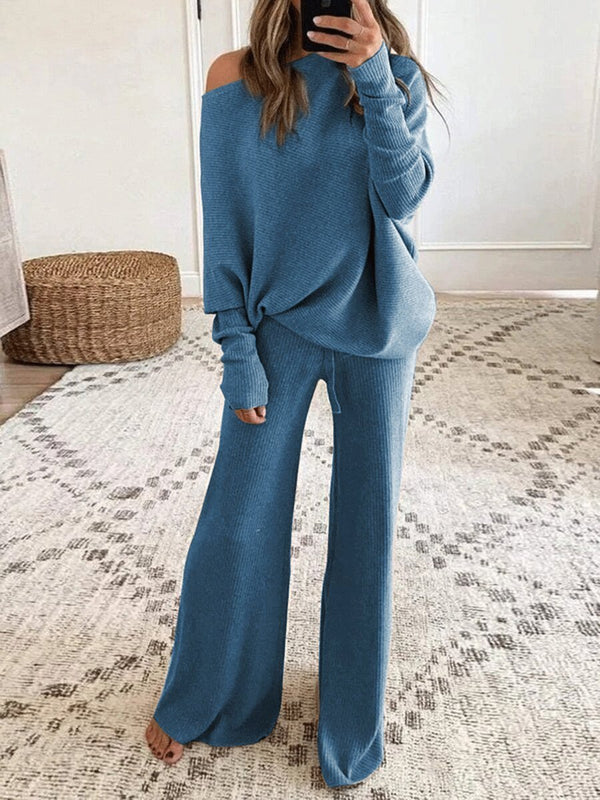 Women's Sets Pure Long Sleeve Casual Two-Piece Suit